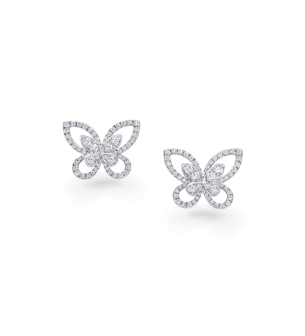 Graff Butterfly Silhouette Stud Earrings