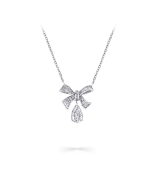 Bow Baguette
Cut Diamond Pendant