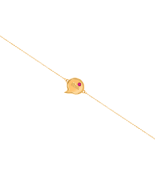 BAE Bubble Round Ruby Adjustable Bracelet in 14k Yellow Gold