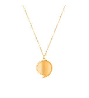 Bubble Plain Round Necklace in 14k Yellow Gold