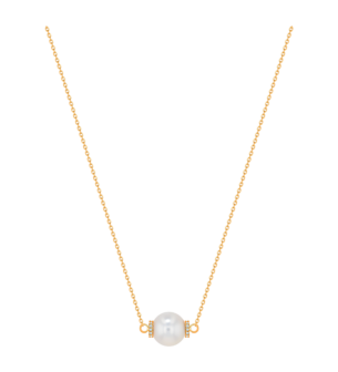 Kiku Trendy_Diamond Freshwater Pearl Necklace