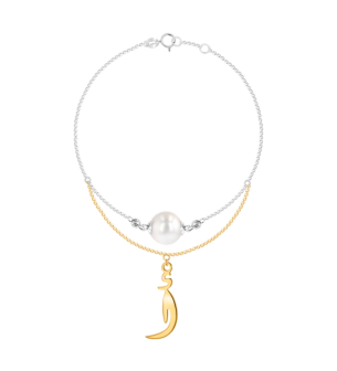 Kiku Pearl Arabic Bracelet "A"