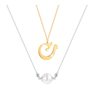 Kiku Pearl Arabic Necklace"N"