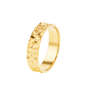Wedding Band Save The Date Ring  In 22K Yellow Gold