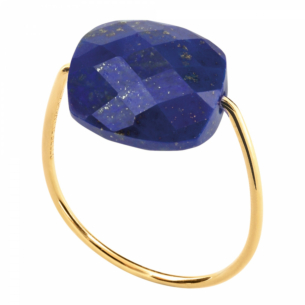 Lapis Lazuli Cushion Yellow Gold Ring