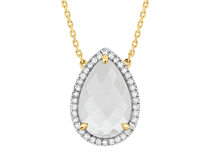 Morganne Bello Necklace With Mother Of Pearl And Diamond