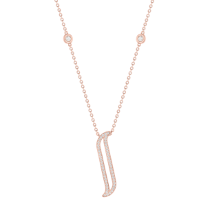 Alif Rose Gold Diamond Necklace