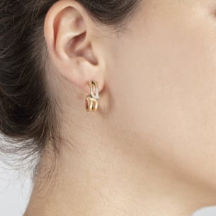 Alif Yellow Gold Diamond Earrings
