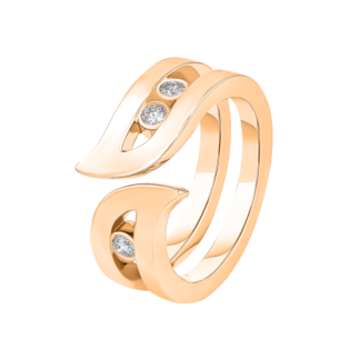 Alif Brilliance 18k Rose Gold and Diamond Ring