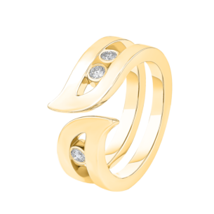 Alif Brilliance 18k Yellow Gold and Diamond Ring