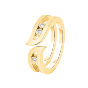 Alif Brilliance 18k Yellow Gold and Diamond Ring