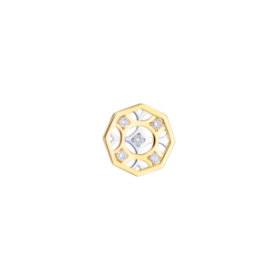 Al Qasr  Al Jali (Octagonal-Shaped) Diamond Earrings in 18K White and Yellow Gold
