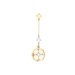 Al Qasr Al Jali (Octagonal-Shaped) Drop Earrings in 18K Rose and White Gold 
