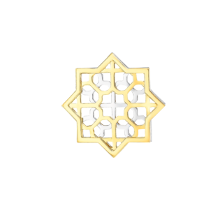 Al Qasr Star (Octoagon Shaped) Earrings In 18K Rose And White Gold