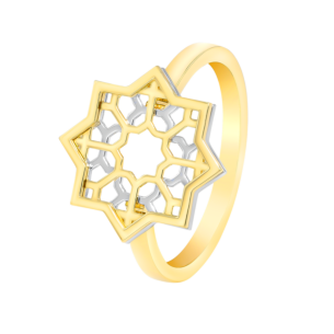 Al Qasr Star Ring In 18K Yellow Gold