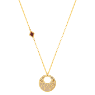 Amelia Maasai 18k Gold Mother of Pearl Necklace