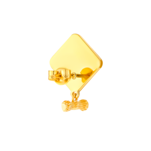 أقراط أميليا طوكيو المتدلية بوجهين على شكل مَعين من الذهب الأصفر عيار 18 قيراط