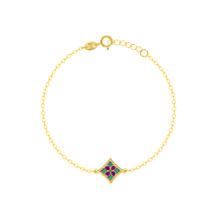 Amelia Versailles Small  Garden Star Double Sided Bracelet in 18K Yellow Gold