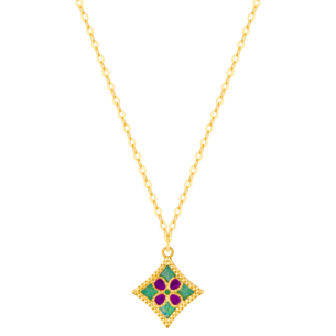 Amelia Versailles Garden Star Necklace in 18K Yellow Gold