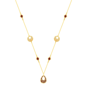 Amelia Maasai 18k Gold Mother of Pearl Necklace