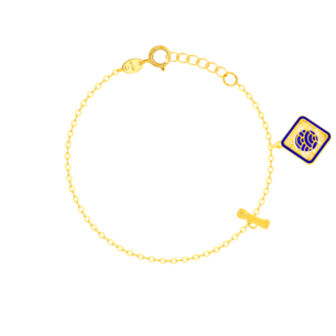 Amelia Tokyo Rhombus Charm Two Faced Single T Bar anklet 