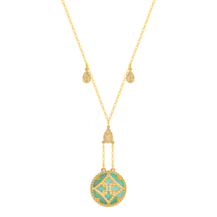 Amelia Versailles Double Sided Versailles Y Necklace in 18K Yellow Gold