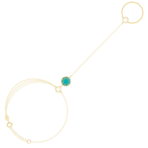 Amelia Roma Panja 18K Yellow Gold Turquoise White Coloured Mother Of Peal 