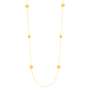 Anmol Floret Tin cup Necklace in 21K Yellow Gold 