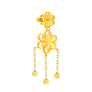 Anmol Floret Multi Motif Drop Earrings in 21K Yellow Gold