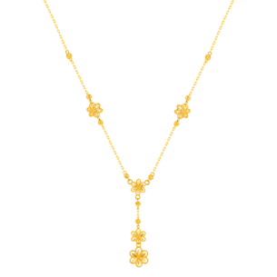 Anmol Floret Y Necklace in 21K Yellow Gold 
