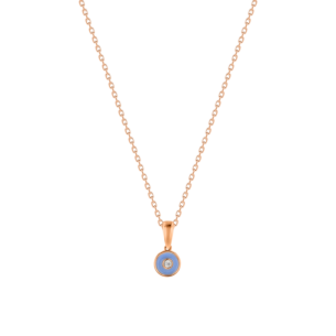 Children's Jewellery Ara Diamond Necklace With  Maya Blue Enamel 