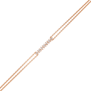 Aerial 18k Rose Gold Diamond Bracelet