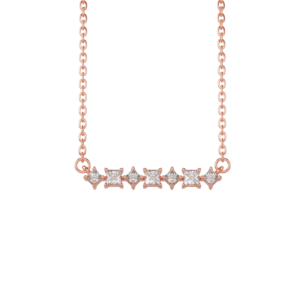 Aerial 18k Rose Gold Diamond Necklace