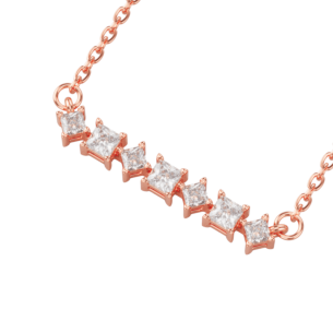 Aerial 18k Rose Gold Diamond Necklace