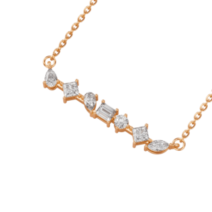 Aerial 18k Yellow Gold Diamond Necklace