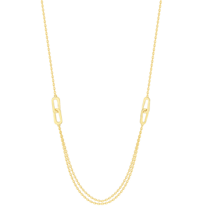 Yellow Gold Clips Necklace