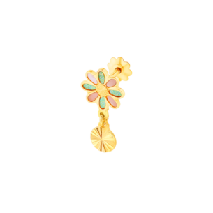 Damas Children's Flower Coloured Mother Of Pearl Bracelet In 18K Yellow Gold 