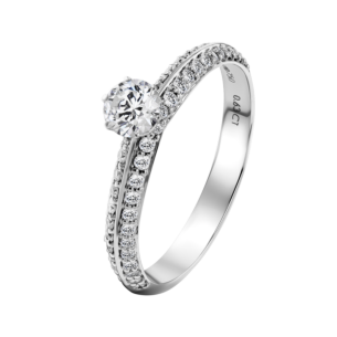 Damas Engagement Brilliant Diamond Ring 0.40 Carat 