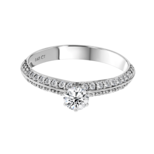 Damas Engagement Brilliant Diamond Ring 0.30 Carat 