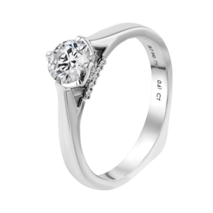 Damas Engagement   Round Diamond 0.50 Carat 