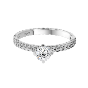Damas Engagement Full Eternity Diamond Ring 0.50 Carat 