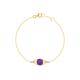 Drops 18K Yellow Gold and Amethyst Bracelet