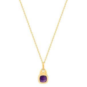 Drops 18K Yellow Gold and Amethyst Pendant