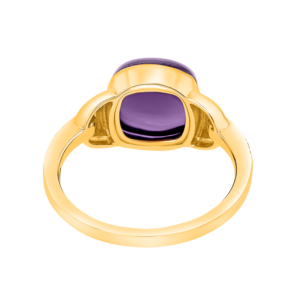 Drops 18K Yellow Gold and Amethyst Ring
