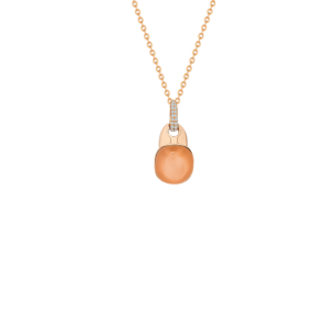 Drops 18K Rose Gold and Pink Moonstone Pendant