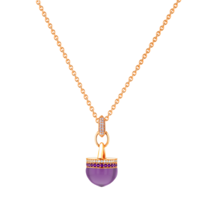 Dome Majesty Amethyst and Diamond Necklace 