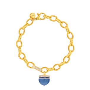 Dome Majesty London Blue Topaz, Sapphire and Diamond Pave Bracelet  