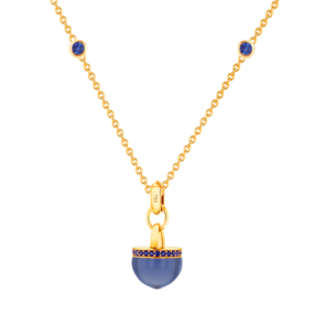 Dome Nobel London Blue Topaz and Sapphire Necklace 
