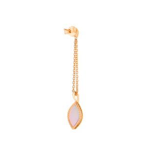 Farfasha Foglia 18K Rose Gold with Pink Mother of Pearl and  Pink Tourmaline Stone