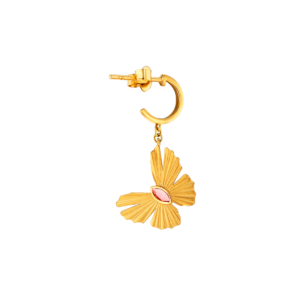 Farfasha Sunkiss Butterfly Drop Earrings in 18K Yellow Gold With Pink Tourmaline